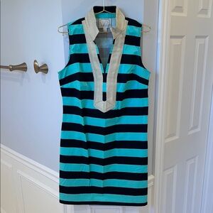 Sail to Sable Blue and Black Sheath Mini Dress